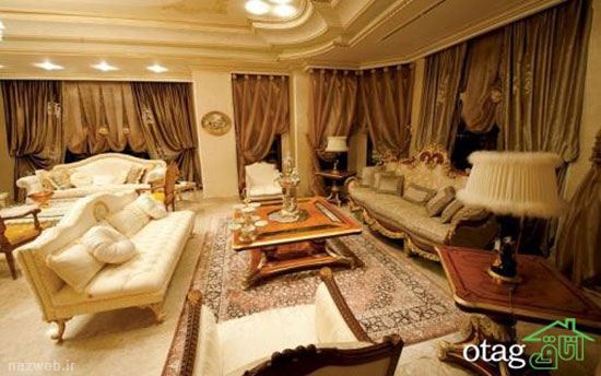 دکوراسیون شیک اتاق پذیرایی های ایرانی