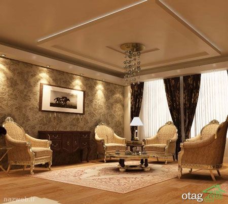 دکوراسیون شیک اتاق پذیرایی های ایرانی