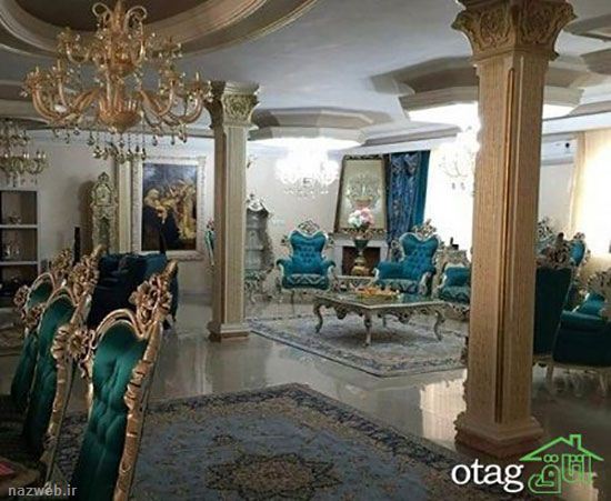 دکوراسیون شیک اتاق پذیرایی های ایرانی