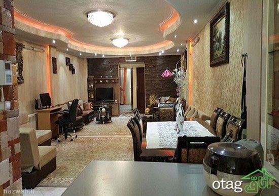 دکوراسیون شیک اتاق پذیرایی های ایرانی