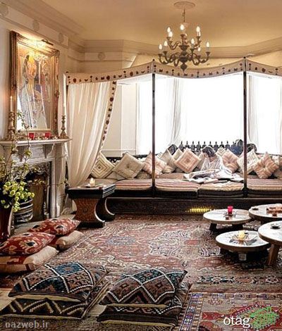 دکوراسیون شیک اتاق پذیرایی های ایرانی