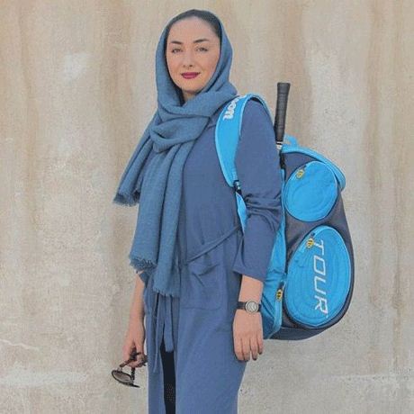 مدل تیپ هانیه توسلی در اسکواش بانوان / عکس