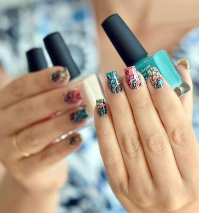 طرح های اسلیمی ناخن ویژه دختران ایرانی
