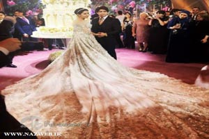 فیلم دیدنی کیک بریدن عروس میلیاردر با لباس 2 میلیاردی