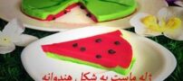 دسر ماست به شکل هندوانه ویژه یلدا