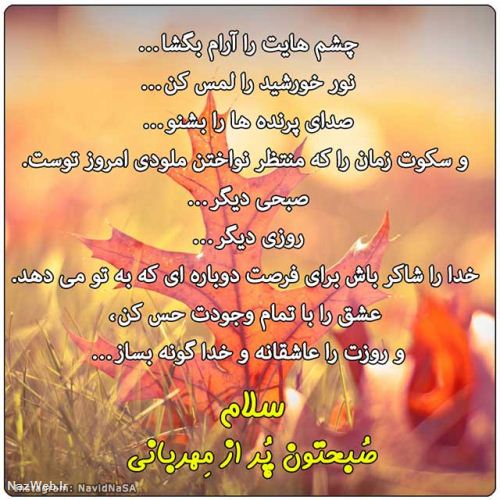 عکس نوشته و متن های زیبای صبح بخیر (5)