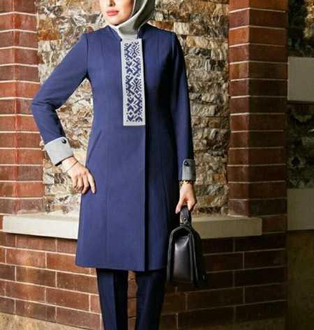 مدل مانتوهای کارمندی و رسمی با مدل مقنعه