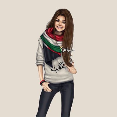 زیباترین دختران نقاشی شده تلگرام و پروفایل