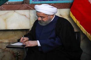 تصاویر داغ حسن روحانی پای صندوق رای تصاویر داغ حسن روحانی پای صندوق رای