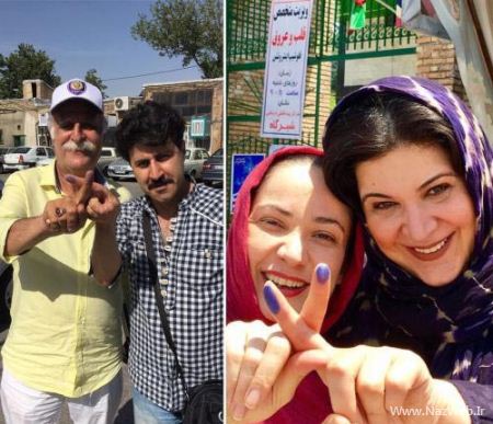 تیپ و مدل لباس بازیگران در انتخابات ریاست جمهوری