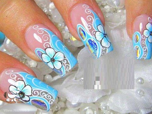 زیباترین مدل ناخن با طراحی گل
