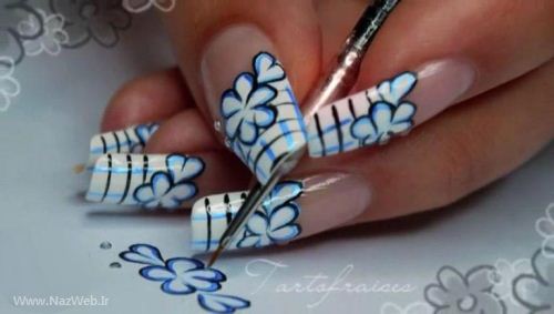 زیباترین مدل ناخن با طراحی گل