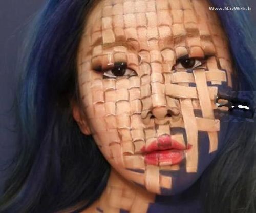 نقاشی های گیج کننده صورت این دختر زبانزده دنیا شد