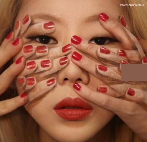 نقاشی های گیج کننده صورت این دختر زبانزده دنیا شد