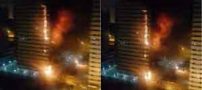 جزئیات آتش سوزی برج آناهیتا در جردن و 300 آتش نشان + عکس
