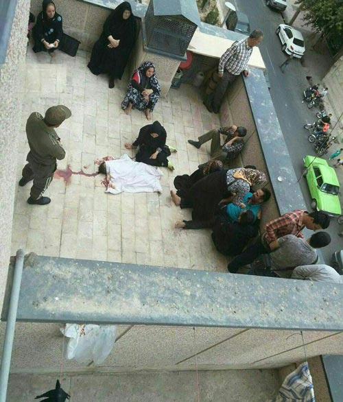 لحظه پرت شدن دختر 3 ساله تهرانی از طبقه دهم (عکس دلخراش)
