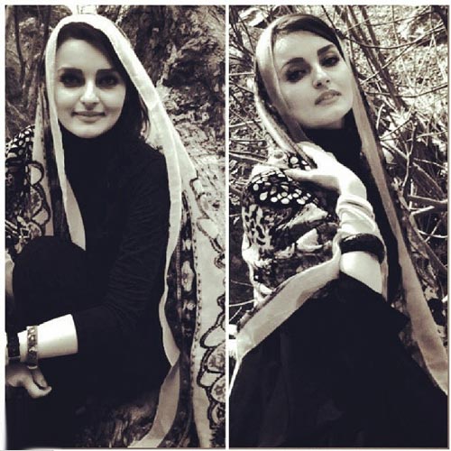 عکس های داغ مدل لباس نیلوفر پارسا در اکران خصوصی