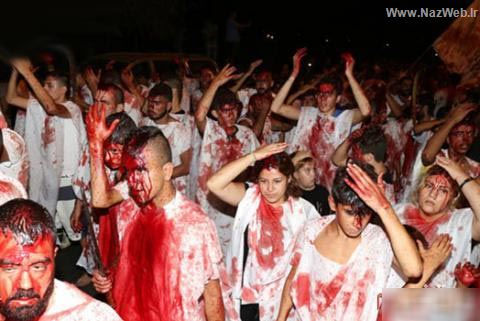 قمه زنی دختران بی حجاب در شب عاشورا ! + تصاویر