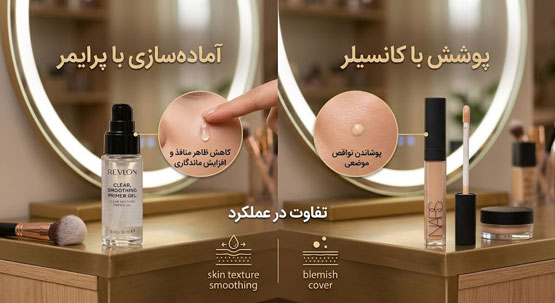 کانسیلر چیست؟ تفاوت کانسیلر و کرم‌پودر و روش استفاده