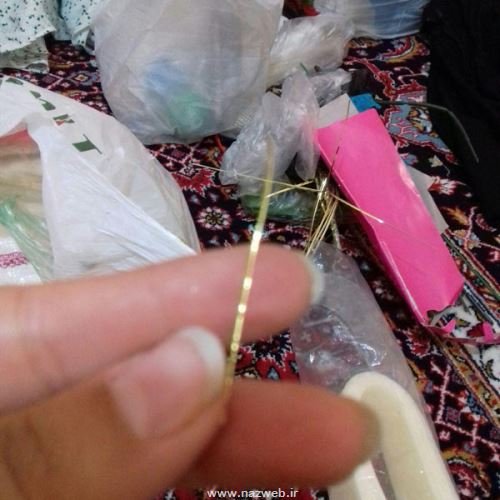 آموزش تصویری درست کردن گل توری بسیار کاربردی