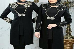 مدل مانتوهای مشکی کار شده مجلسی عید نوروز 97