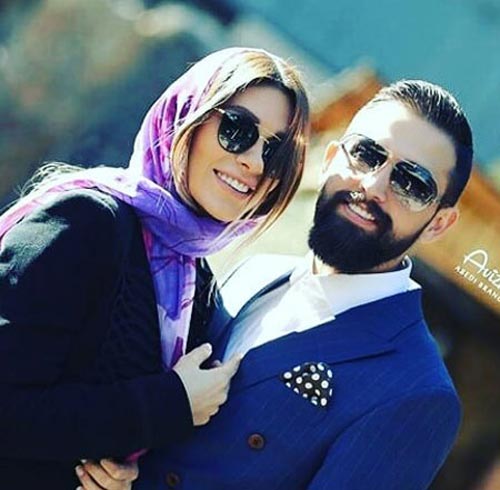 عکس های عاشقانه و جلف محسن افشانی و همسرش سویل تیانی خیابانی در ملاء عام!