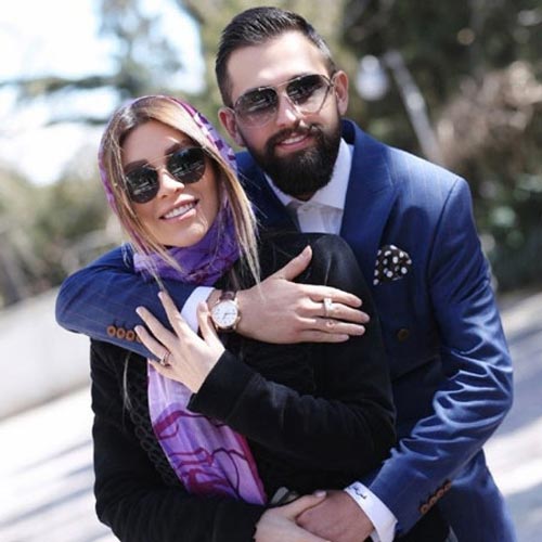 عکس های عاشقانه و جلف محسن افشانی و همسرش سویل تیانی خیابانی در ملاء عام!