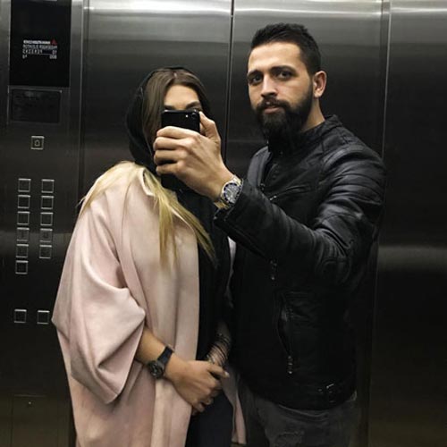 عکس های عاشقانه و جلف محسن افشانی و همسرش سویل تیانی خیابانی در ملاء عام!
