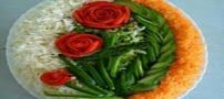 تزئین غذا با سبزیجات| مدل تزئین غذا