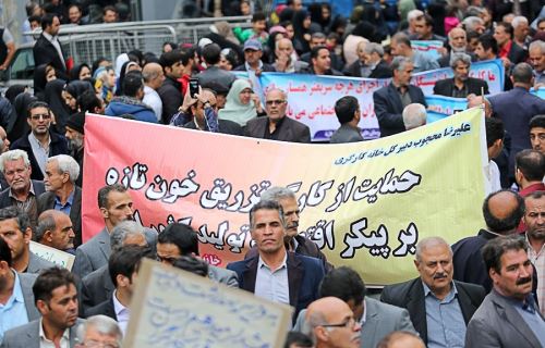 عکس های تظاهرات مردمی روز کارگر در خیابان های تهران