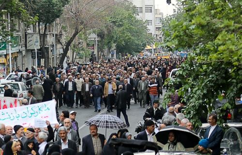 عکس های تظاهرات مردمی روز کارگر در خیابان های تهران