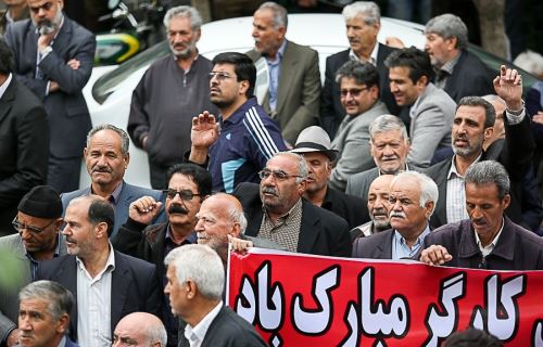 عکس های تظاهرات مردمی روز کارگر در خیابان های تهران