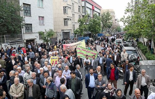 عکس های تظاهرات مردمی روز کارگر در خیابان های تهران