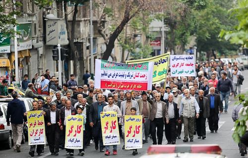 عکس های تظاهرات مردمی روز کارگر در خیابان های تهران