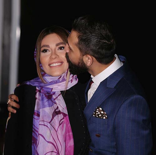 بوسه VIP محسن افشانی و همسرش در جشن ساخت ایران 2 ! کامنت های تند