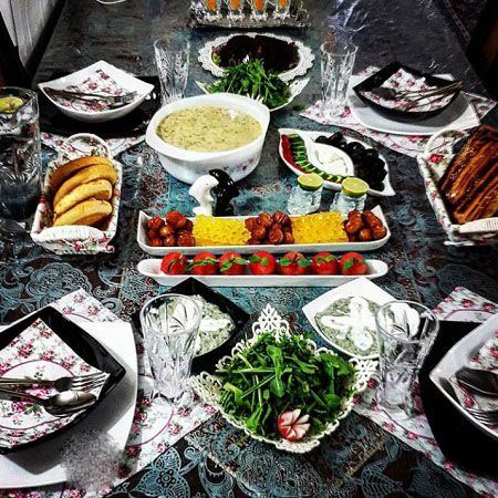مدل تزئین های سفره افطار
