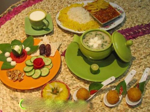 مدل تزئین های سفره افطار