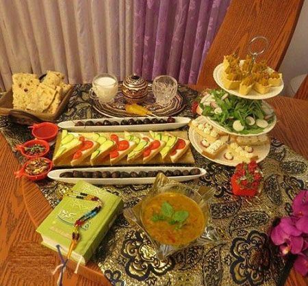 مدل تزئین های سفره افطار
