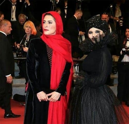 پوشش ترسناک مرضیه رضایی در جشنواره کن / لباس عجیب بازیگر