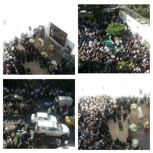 مراسم باشکوه و بی نظیر خاکسپاری ناصر ملک مطیعی با حضور بازیگران و مردم