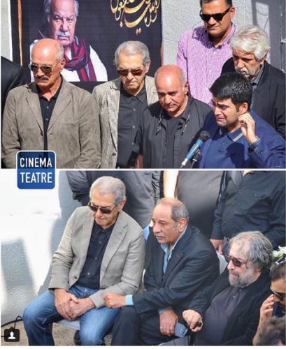 مراسم باشکوه و بی نظیر خاکسپاری ناصر ملک مطیعی با حضور بازیگران و مردم