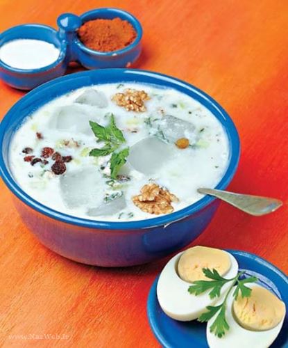 مدل تزئین های آب دوغ خیار و دستور تهیه آن