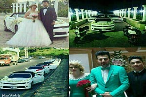 لاکچری ترین عروسی های تهران با پورشه های عروس و داماد + تصاویر