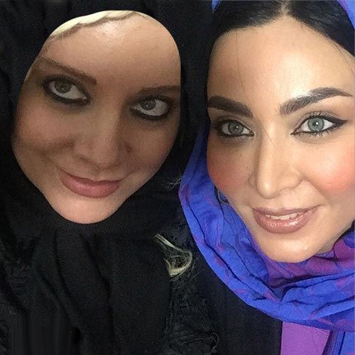 مدگردی به سبک شراره رخام در لس آنجلس | مدل مانتو و بستن شال