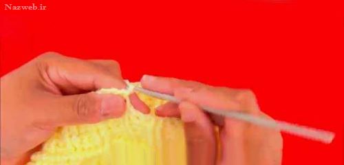 آموزش تصویری بافت شال رینگی و کلاه زیگزاگی