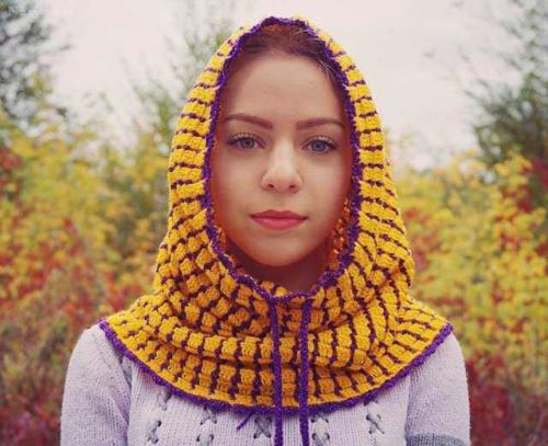 آموزش تصویری بافت شال رینگی و کلاه زیگزاگی