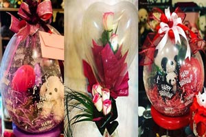 آموزش تصویری کادو گذاشتن داخل بادکنک / مدل کادو آرایی