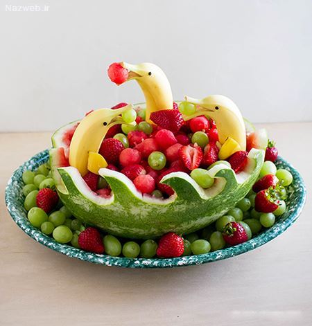 تزئین هندوانه شب یلدا؛ شب چله ای عروس/ 40 مدل تزئین هندوانه