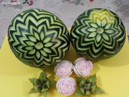 تزئین هندوانه شب یلدا؛ شب چله ای عروس/ 40 مدل تزئین هندوانه
