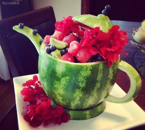تزئین هندوانه شب یلدا؛ شب چله ای عروس/ 40 مدل تزئین هندوانه